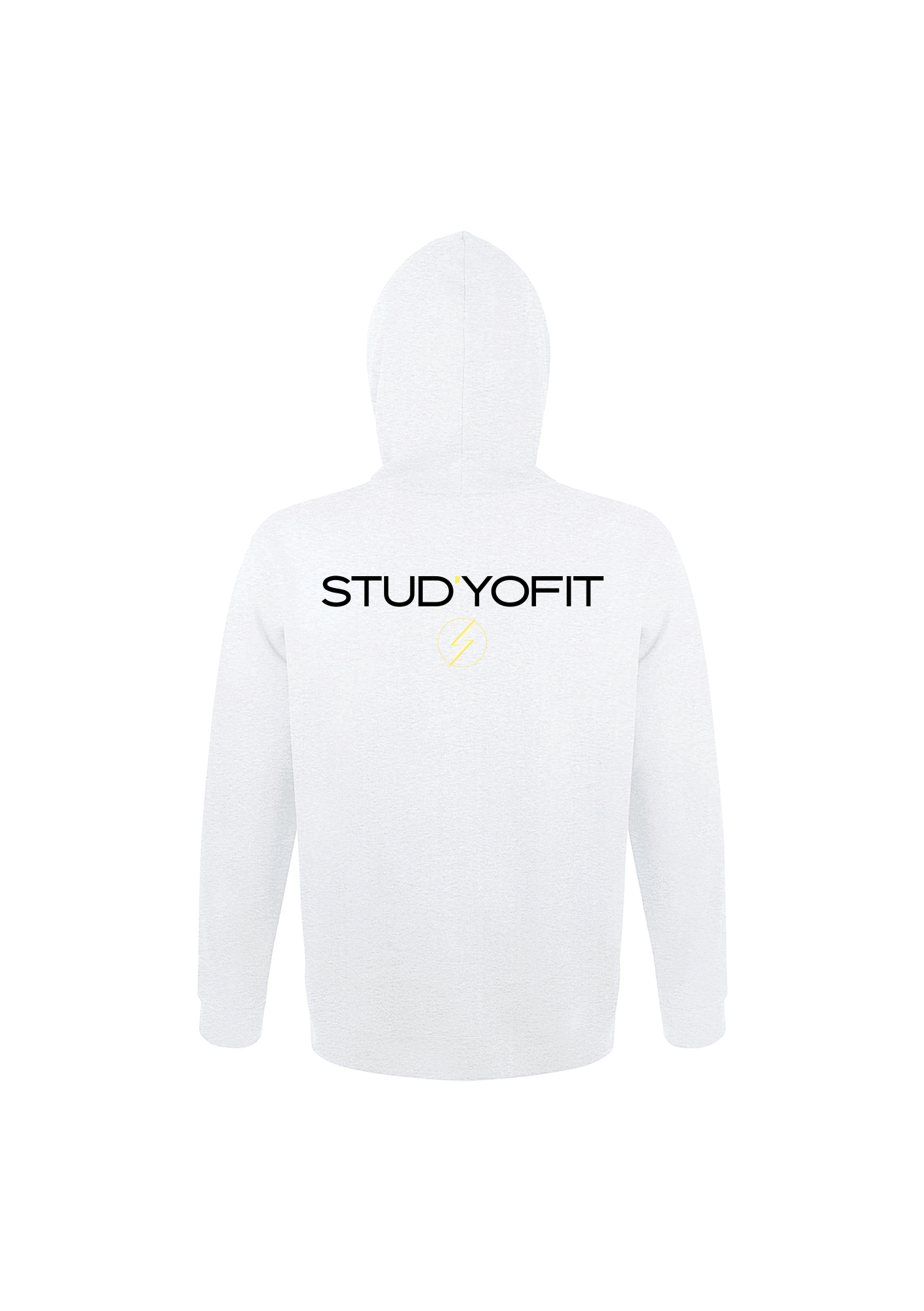 Sweat à capuche Adulte Blanc 005 Stud’YoFit - STFIT05-LOGOSTUDYOFIT-SNAKEBLANCDOS