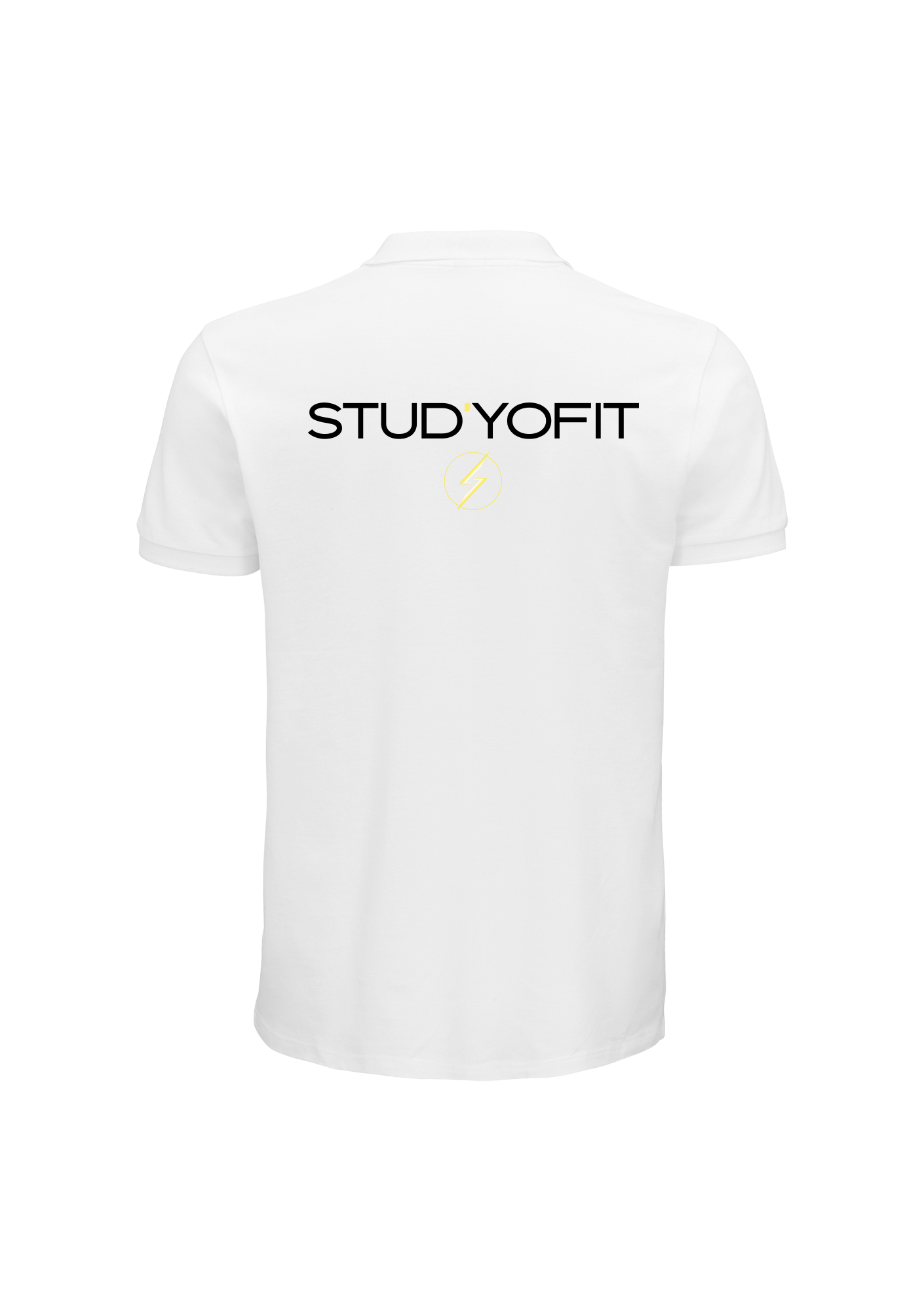 Polo Homme Blanc 007 Stud’YoFit - STFIT07-LOGOSTUDYOFIT-PLANETHOMMEBLANCDOS