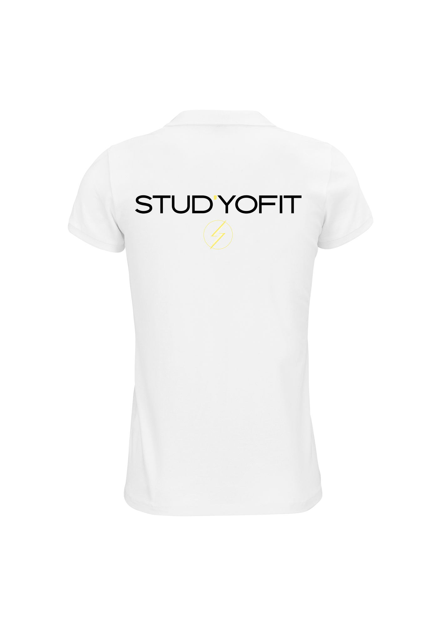 Polo Femme Blanc 009 Stud’YoFit - STFIT09-LOGOSTUDYOFIT-PLANETFEMMEBLANCDOS